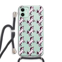 Musketon Unicorn: iPhone 11 Transparant Hoesje met koord