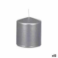 Kaars Zilverkleurig 9 x 10 x 9 cm (12 Stuks)