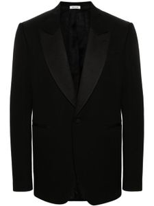 Alexander McQueen blazer en laine à simple boutonnage - Noir