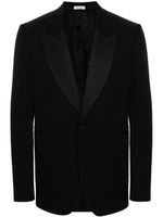 Alexander McQueen blazer en laine à simple boutonnage - Noir - thumbnail