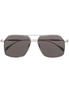 Alexander McQueen Eyewear lunettes de soleil à monture pilote - Argent