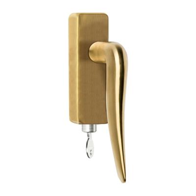 Formani LB20-DKLOCK-O draaikiepgarnituur afsluitbaar PVD mat goud rechtsdraaiend