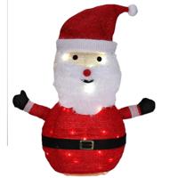 Kerstverlichting figuur - kerstman - 3D - H68 cm - 30 led lampjes - buiten - verlichte figuren
