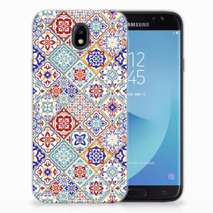 Samsung Galaxy J7 2017 | J7 Pro TPU Siliconen Hoesje Tiles Color