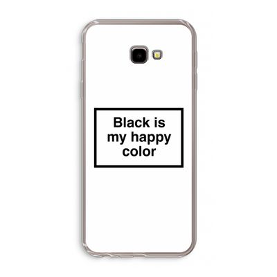 Black is my happy color: Samsung Galaxy J4 Plus Transparant Hoesje