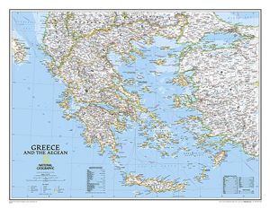 Wandkaart Greece - Griekenland, 77 x 60 cm | National Geographic