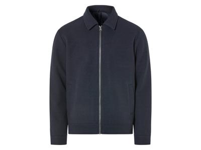 LIVERGY Heren jas wollen look (L, Marineblauw)