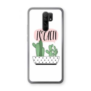I love cacti: Xiaomi Redmi 9 Transparant Hoesje