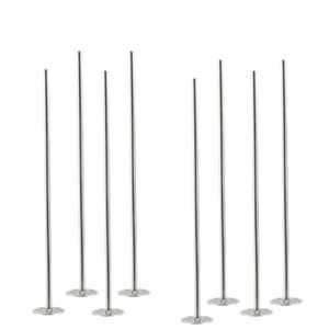 8x stuks Cocktailstampers/roerstaafjes RVS 21 cm - Herbruikbare cocktailroerders