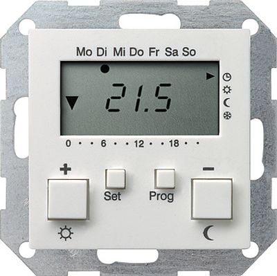 Gira klokthermostaat230V zuiver wit glanzend