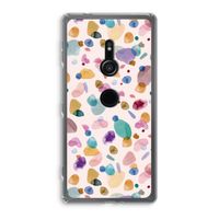 Terrazzo Memphis Pink: Sony Xperia XZ2 Transparant Hoesje