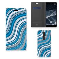 Nokia 5.1 (2018) | Hoesje met Magneet | Waves Blue