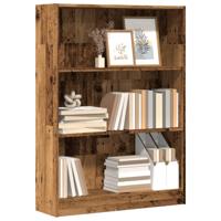Boekenkast 80x24x109 cm bewerkt hout oud houtkleurig