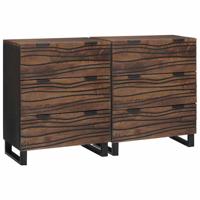 Dressoirs 2 pcs Bruin 60 x 33.5 x 75 cm massief mangohout
