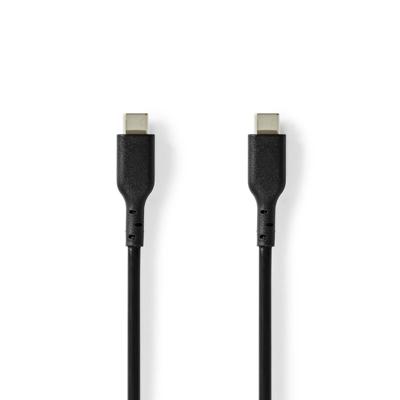Nedis USB-Kabel | USB 2.0 | USB-C™ Male | USB-C™ Male | 240 W | 480 Mbps | Vernikkeld | 2.00 m | Rond | PVC | Zwart | Label - CCGL60710BK20