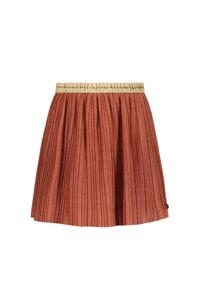 Like Flo Meisjes rok metallic plisse - Ginger