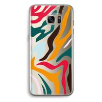 Colored Zebra: Samsung Galaxy S7 Edge Transparant Hoesje