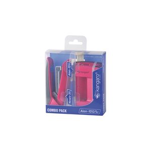 Comipack Nietmachine en perforator roze