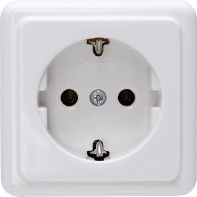Kopp 101802000 Wandcontactdoos met randaarde Standaard (opbouw) Arctisch-wit 1 stuk(s)