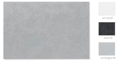 Douchevloer Xenz Forte | 120x100x2.7 cm | Incl. afvoer met cover | Composiet | Cement mat