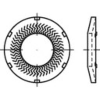 Grendelschijven 6 mm 12.2 mm RVS A4 1000 stuk(s) Alstertaler Schrauben & Präzisionsteile 1069907