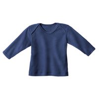 Baby-ribshirt van bio-katoen met elastaan, blauw Maat: 74/80