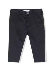 Roberto Cavalli Junior pantalon en coton à patch logo - Noir