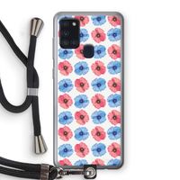 Klaproosjes: Samsung Galaxy A21s Transparant Hoesje met koord