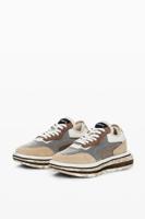 Runner sneakers met patch - BROWN - 41