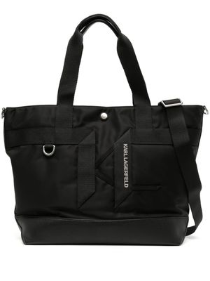 Karl Lagerfeld sac cabas à logo embossé KFold - Noir