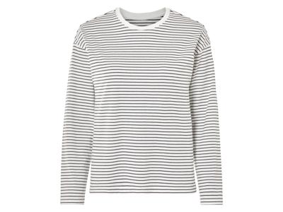 esmara Dames shirt met lange mouwen (L (44/46), zwart/strepen)