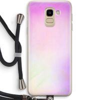 Flow mist pastel: Samsung Galaxy J6 (2018) Transparant Hoesje met koord