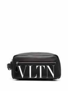 Valentino Garavani trousse de toilette à imprimé VLTN - Noir