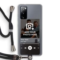 Music Player: Samsung Galaxy S20 FE / S20 FE 5G Transparant Hoesje met koord