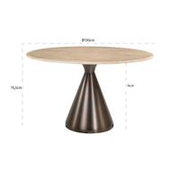 Richmond Ronde Eettafel 'Montgommery' Marmerlook, 130cm
