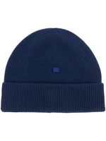 Acne Studios bonnet en laine à ourlet retourné - Bleu - thumbnail