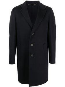 Canali manteau à revers crantés - Bleu