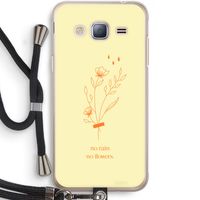 No rain no flowers: Samsung Galaxy J3 (2016) Transparant Hoesje met koord