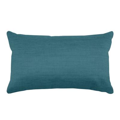Stof Textile sierkussen Bea - petrol blauw - 30 x 50 cm - bank kussens - polyester