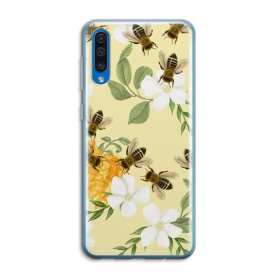 No flowers without bees: Samsung Galaxy A50 Transparant Hoesje