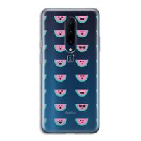 Smiley watermeloenprint: OnePlus 7 Pro Transparant Hoesje