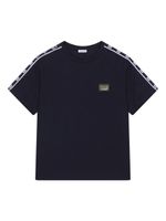 Dolce & Gabbana Kids t-shirt en coton à plaque logo - Noir - thumbnail