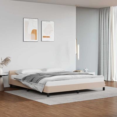 Bedframe met hoofdeinde zonder matras Cappuccino 180x200 cm