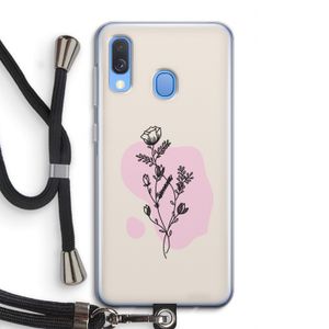 Roses are red: Samsung Galaxy A40 Transparant Hoesje met koord