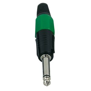 DAP 6,3mm Jackplug mono zwart met groen eindkapje