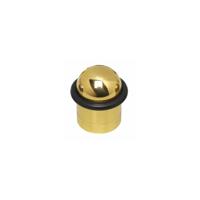 Deurstop met ring messing gelakt - thumbnail