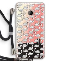 Zwanen: HTC U Play Transparant Hoesje met koord