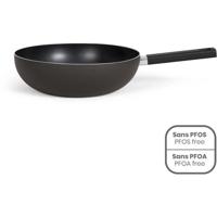 Premier Chef - Wok 32 cm - LIVOO - MEP156N - Antiaanbaklaag zonder PFOA of PFOS - Siliconen handgreep - Alle kookplaten inclusief inductie