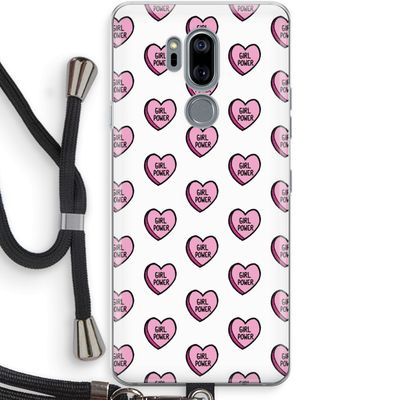 GIRL POWER: LG G7 Thinq Transparant Hoesje met koord