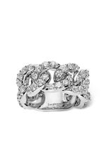 LEO PIZZO bague Groumette en or blanc 18ct ornée de diamants - Argent